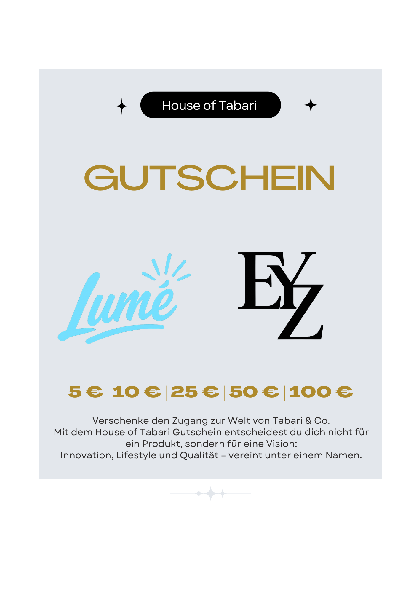 House of Tabari Gutschein